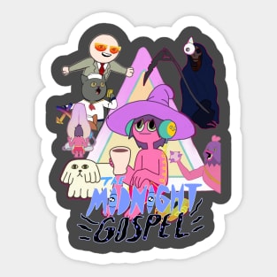 The Midnight Gospel character montage Sticker